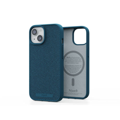 Njord Fabric MagSafe Case iPhone 15 - Deep Sea