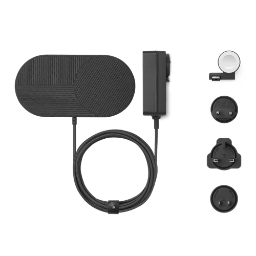 Native Union Drop XL Wireless Charger Qi 2x10W + Watch w/Power Supply Slate