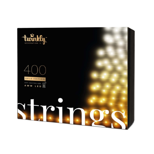 Twinkly Strings - 32m, 400 LED (Gold/Silver) 4.3MM, BT+WiFi, Gen II, IP44