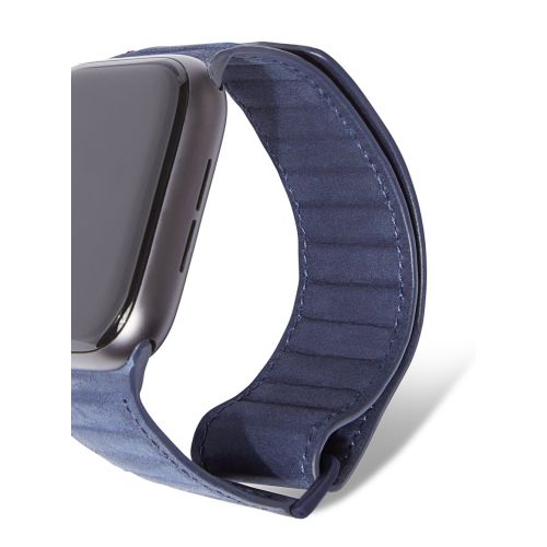 Decoded Leather Magnetic Traction Strap for Apple Watch 42/44/45/49 mm - Navy