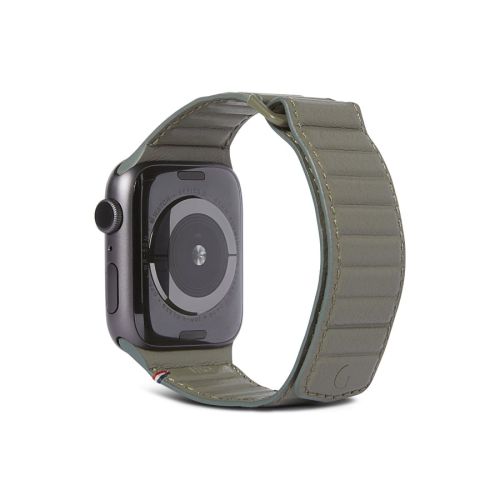 Decoded Leather Magnetic Traction Strap for Apple Watch 38/40/41 mm - Olive