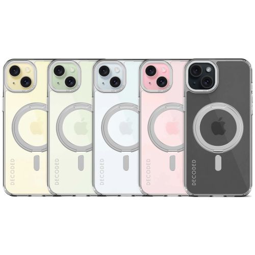 Decoded Recycled Plastic Transparent Loop Stand Backcover for iPhone 15