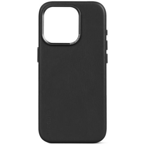 DECODED Leather Backcover w/MagSafe for iPhone 15 Pro - Black