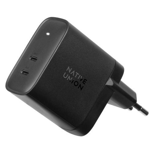 Native Union USB-C 65W PD GaN 2-port Charger Black