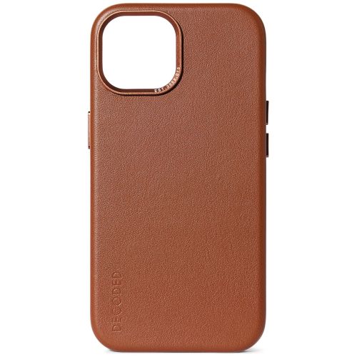 DECODED Leather Backcover w/MagSafe for iPhone 15 - Tan