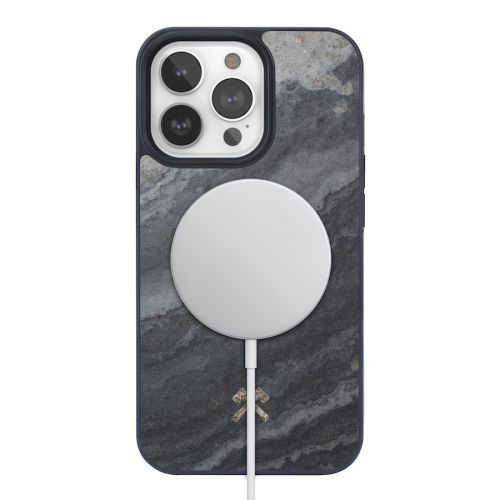 Woodcessories Bumper Case Stone with MagSafe iPhone 14 Pro Max - Camo Gray