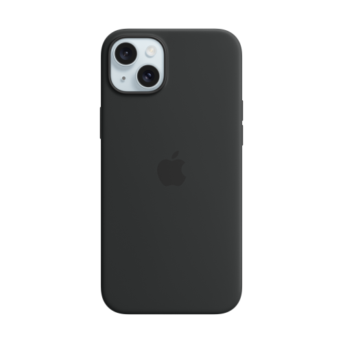 Apple iPhone 15 Plus Silicone Case w/MagSafe - Black