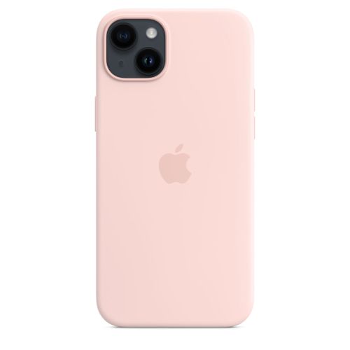 Apple iPhone 14 Plus Silicone Case w/MagSafe Chalk Pink