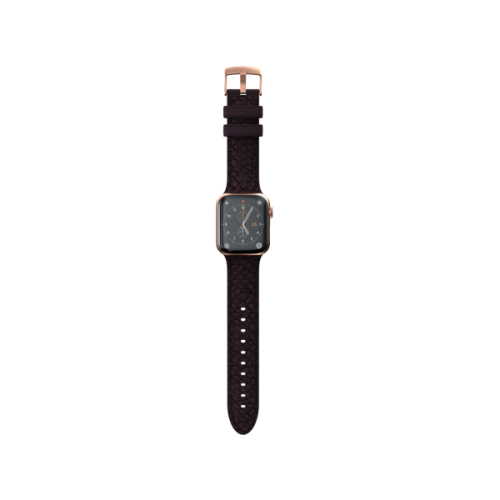 Njord Salmon Leather Strap for Apple Watch (40/41mm) - Aubergine