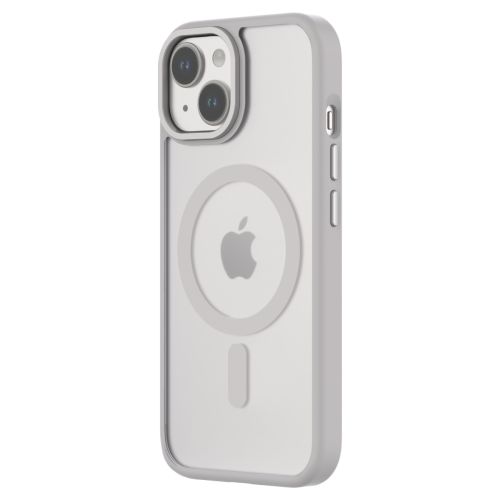 QDOS Hybrid Soft Case for iPhone 15 - White Grey