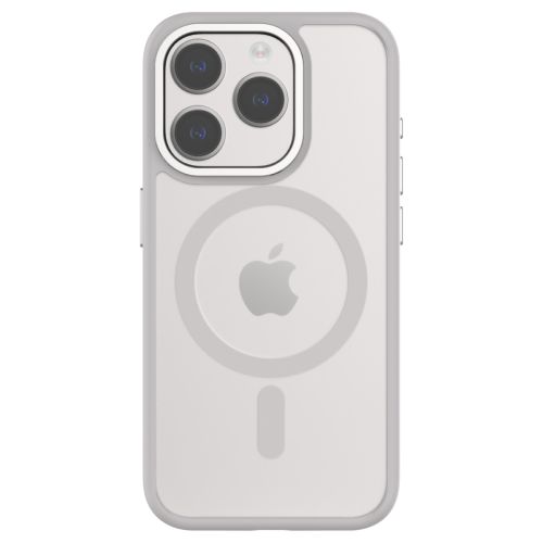 QDOS Hybrid Soft Case for iPhone 15 Pro - White Grey