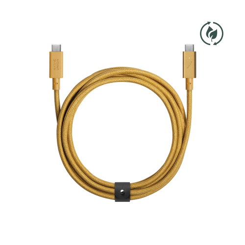 Native Union Belt USB-C 240W PD Charge Cable 2.4m Kraft Orange