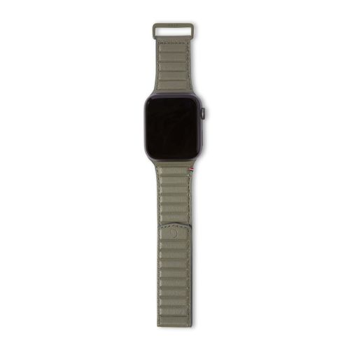 Decoded Leather Magnetic Traction Strap for Apple Watch 42/44/45/49 mm - Olive