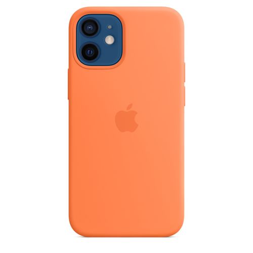 Apple iPhone 12 mini Silicone Case w/MagSafe Kumquat