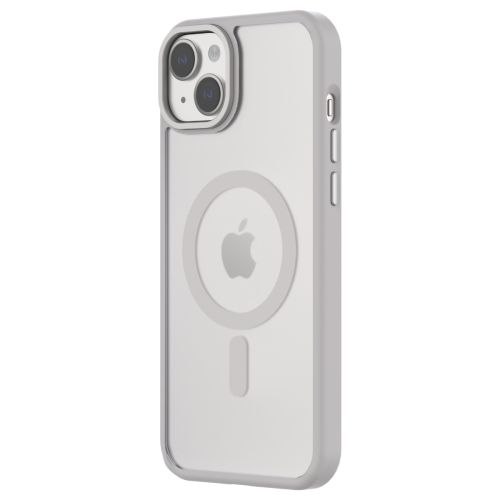 QDOS Hybrid Soft Case for iPhone 15 Plus - White Grey