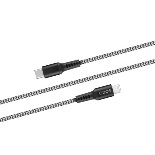 QDOS USB-C to Lightning Woven Cable (3 m)