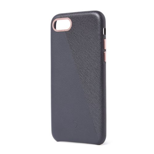 Decoded Dual Leather Backcover iPhone SE (2020)/8/7 Anthracite