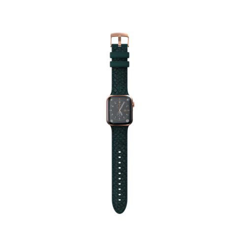 Njord Salmon Leather Strap for Apple Watch (40/41mm) - Dark Green