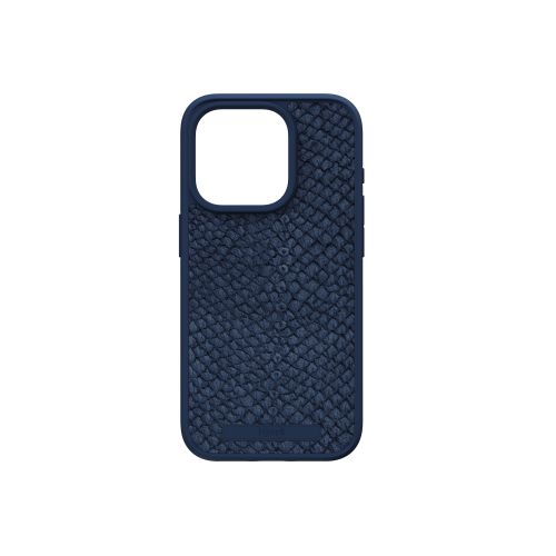 Njord Salmon Leather Magsafe Case for iPhone 15 Pro - Blue
