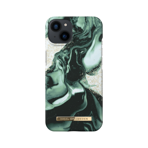 IDeal of Sweden Fashion Case New iPhone 13 Golden Olive Marble