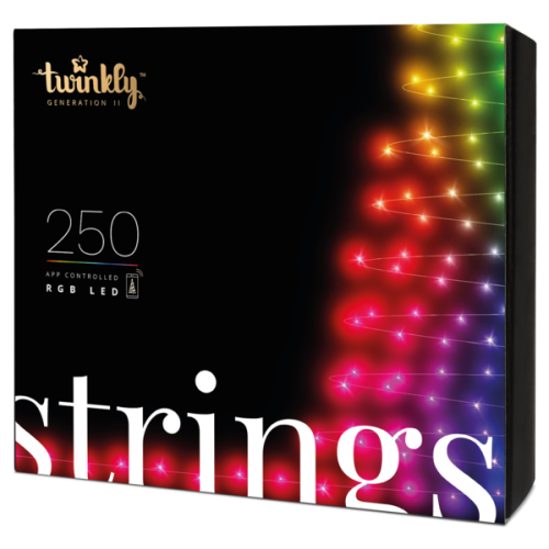 Twinkly Strings - 20m, 250 LED (RGB) 4.3MM, BT+WiFi, Gen II, IP44