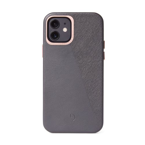 Decoded Dual Leather Backcover iPhone 12 Mini (5.4 inch) Antracite