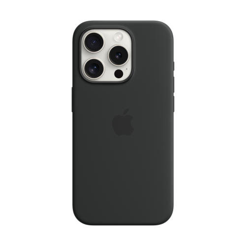 Apple iPhone 15 Pro Silicone Case w/MagSafe - Black