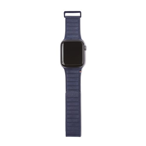 Decoded Leather Magnetic Traction Strap for Apple Watch 42/44/45/49 mm - Navy