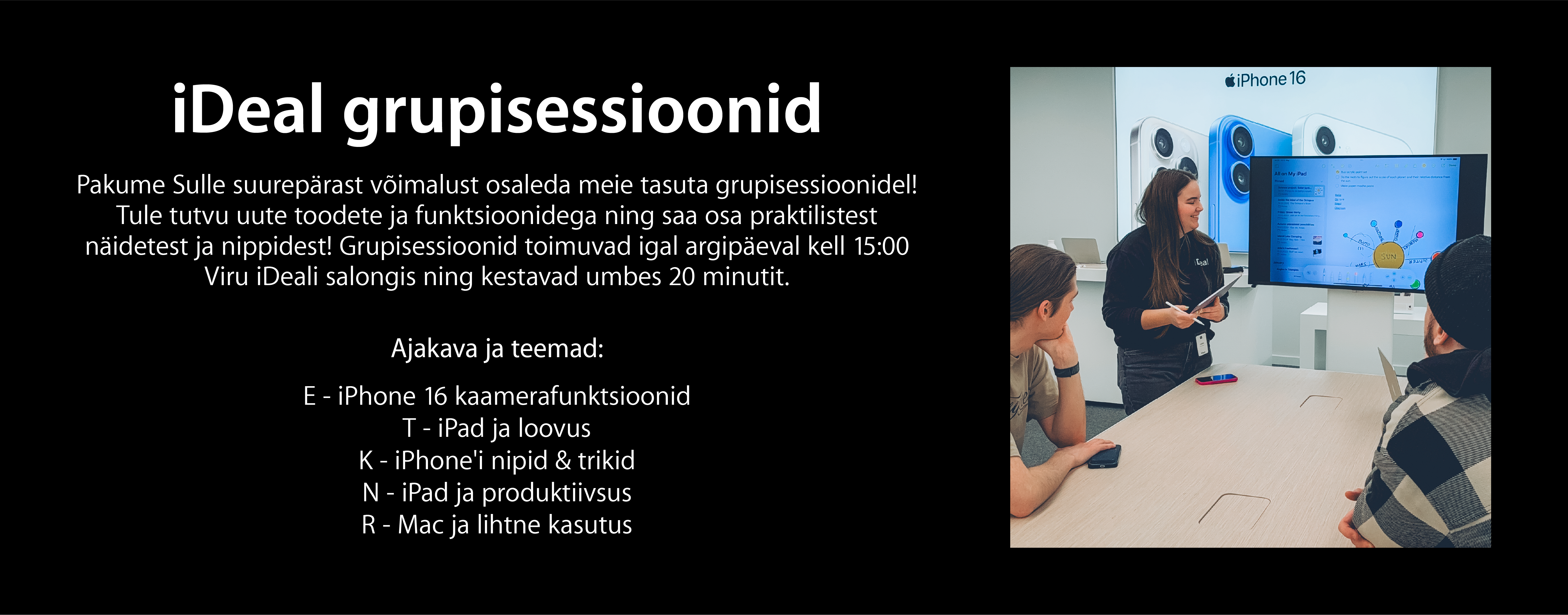 iDeal grupisessioonid.