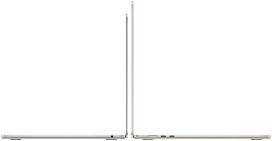 Avatud MacBook Airi 13″ ja 15″ mudel